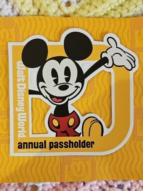 Walt Disney World Annual Passholder Mickey Car Magnet - Yellow